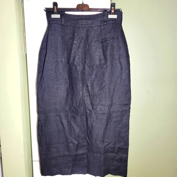 ❤ 3 For $35 vintage dream girls button midi linen straight pencil skirt medium - Picture 4 of 8